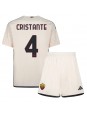 Otroški Nogometna dresi replika AS Roma Bryan Cristante #4 Gostujoči 2023-24 Kratek rokav (+ hlače)